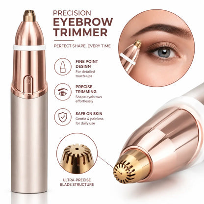 🔥 Hot Sale 2-in-1 Women’s Facial & Eyebrow Trimmer – Painless & Rechargeable