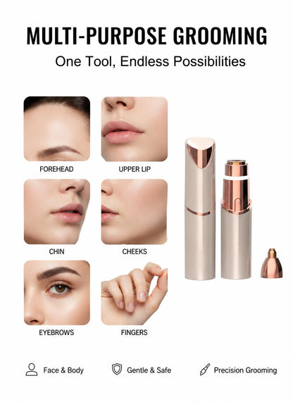 🔥 Hot Sale 2-in-1 Women’s Facial & Eyebrow Trimmer – Painless & Rechargeable
