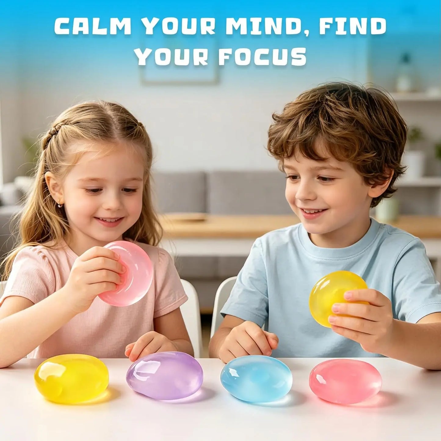 🫧 6cm Kokosöl Squishy Stressball – Ultraweiches Fidget-Schreibtischspielzeug