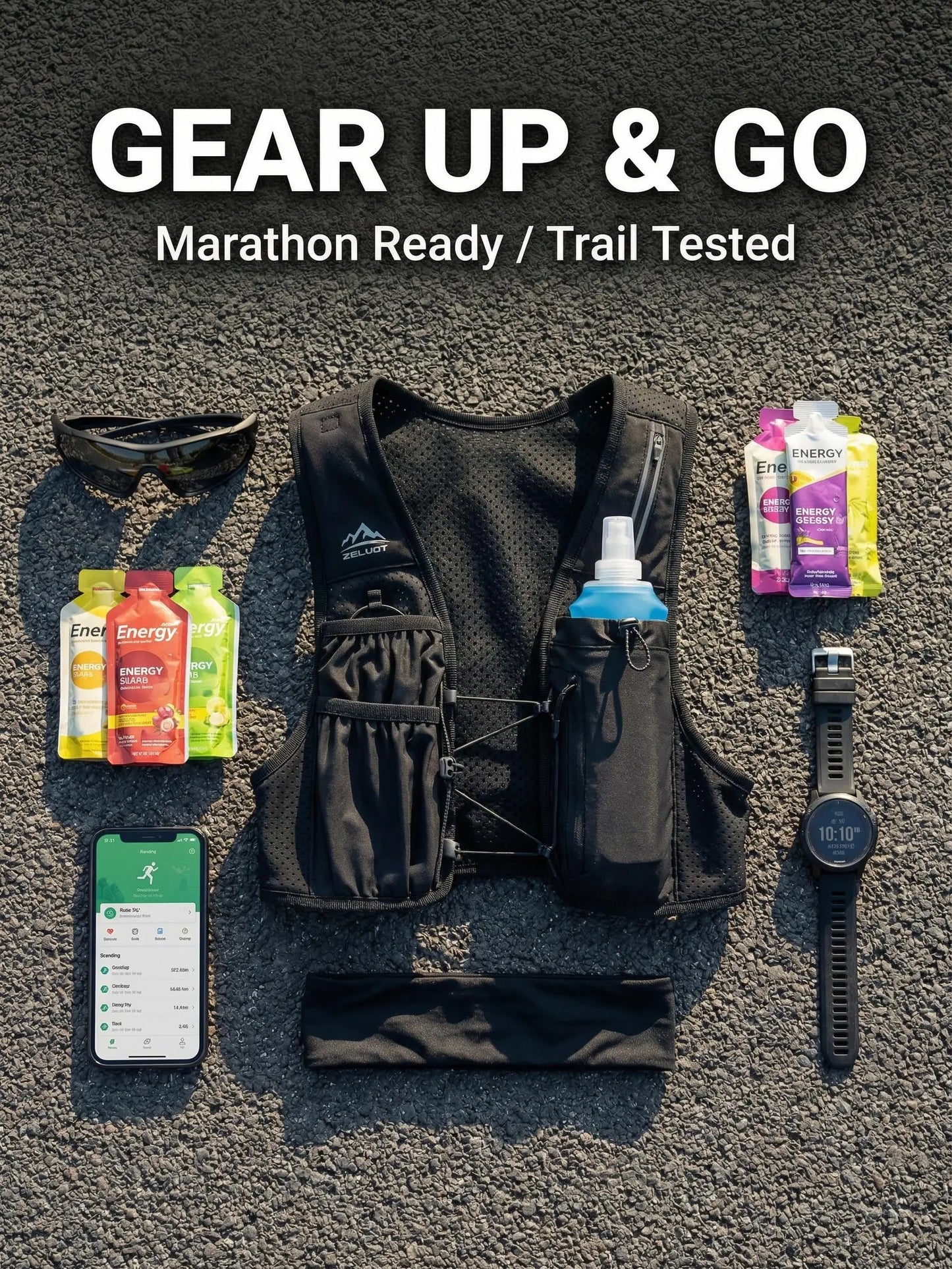 💧 Adjustable Running Hydration Vest for Men & Women