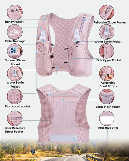 💧 Adjustable Running Hydration Vest for Men & Women