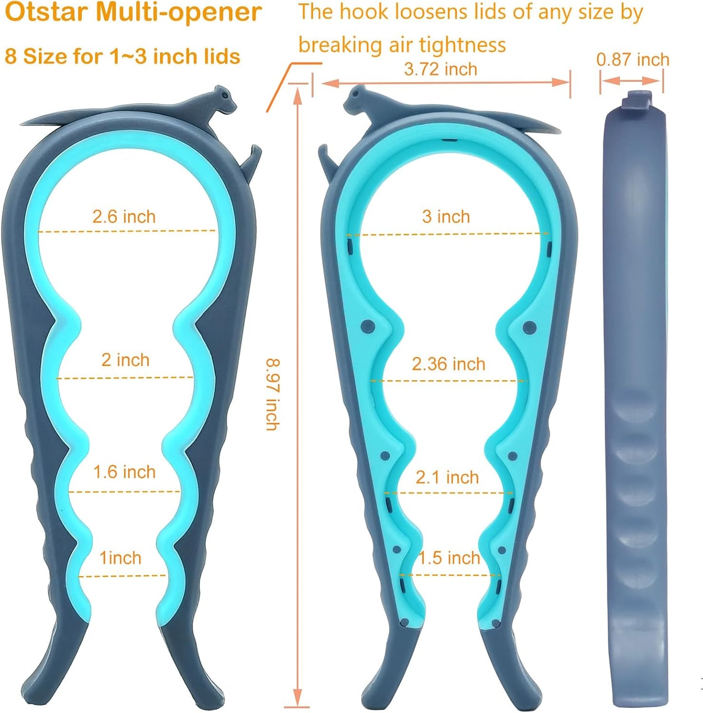 5-in-1 Easy-Grip Jar Opener Set for Weak Hands