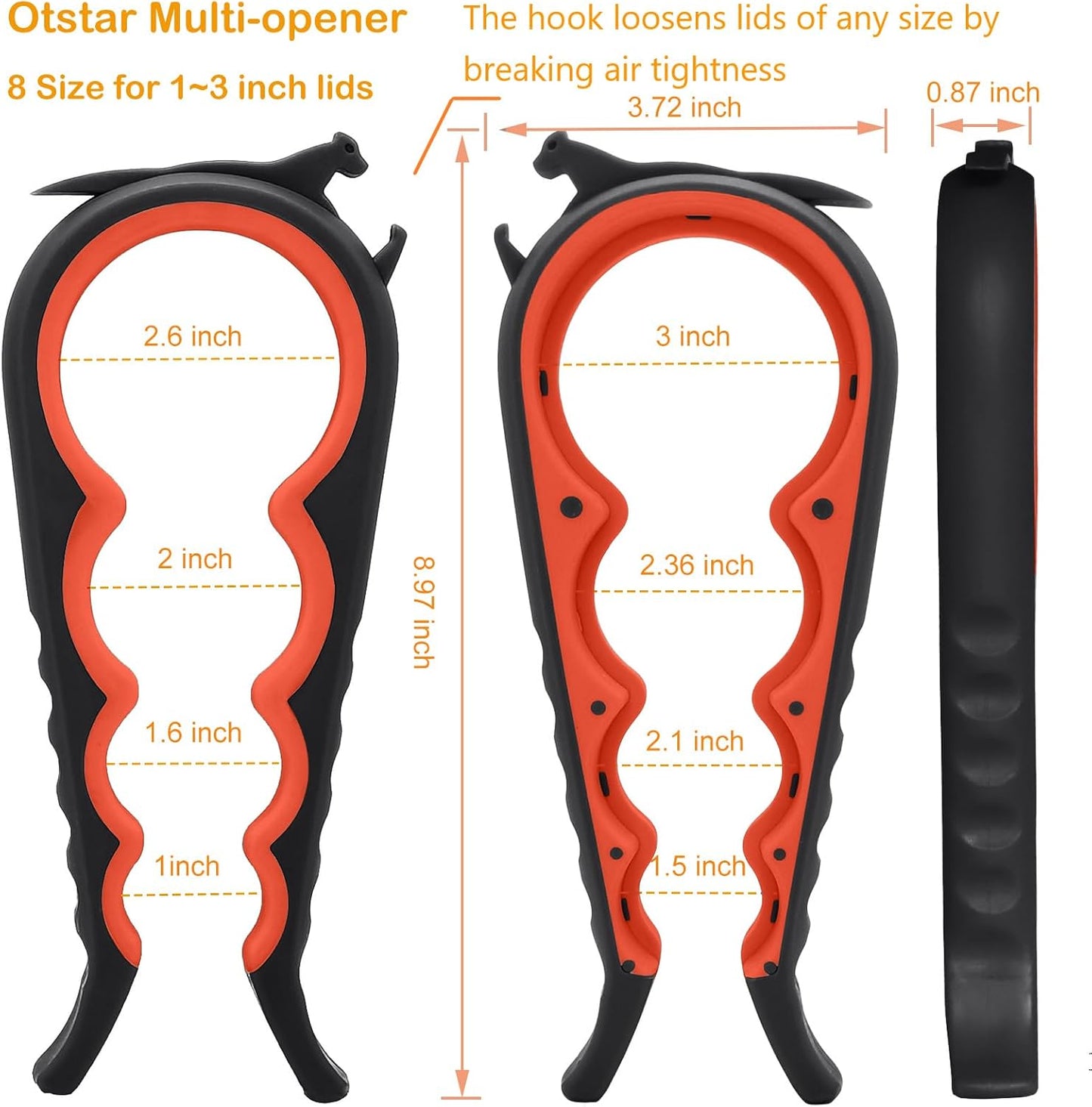 5-in-1 Easy-Grip Jar Opener Set for Weak Hands
