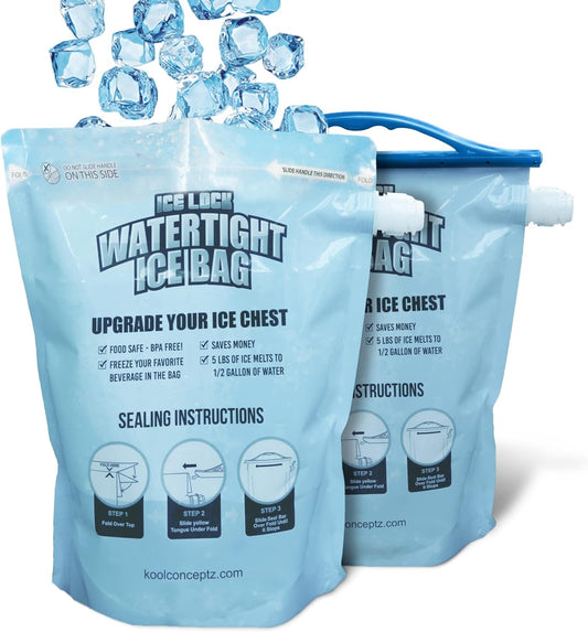 🧊 Large Leakproof Reusable Ice Bag for Coolers