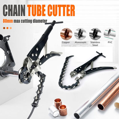 🔧 0.6″–3.3″ Chain Exhaust & Tailpipe Cutter | Easy Rolling-Blade Cutting