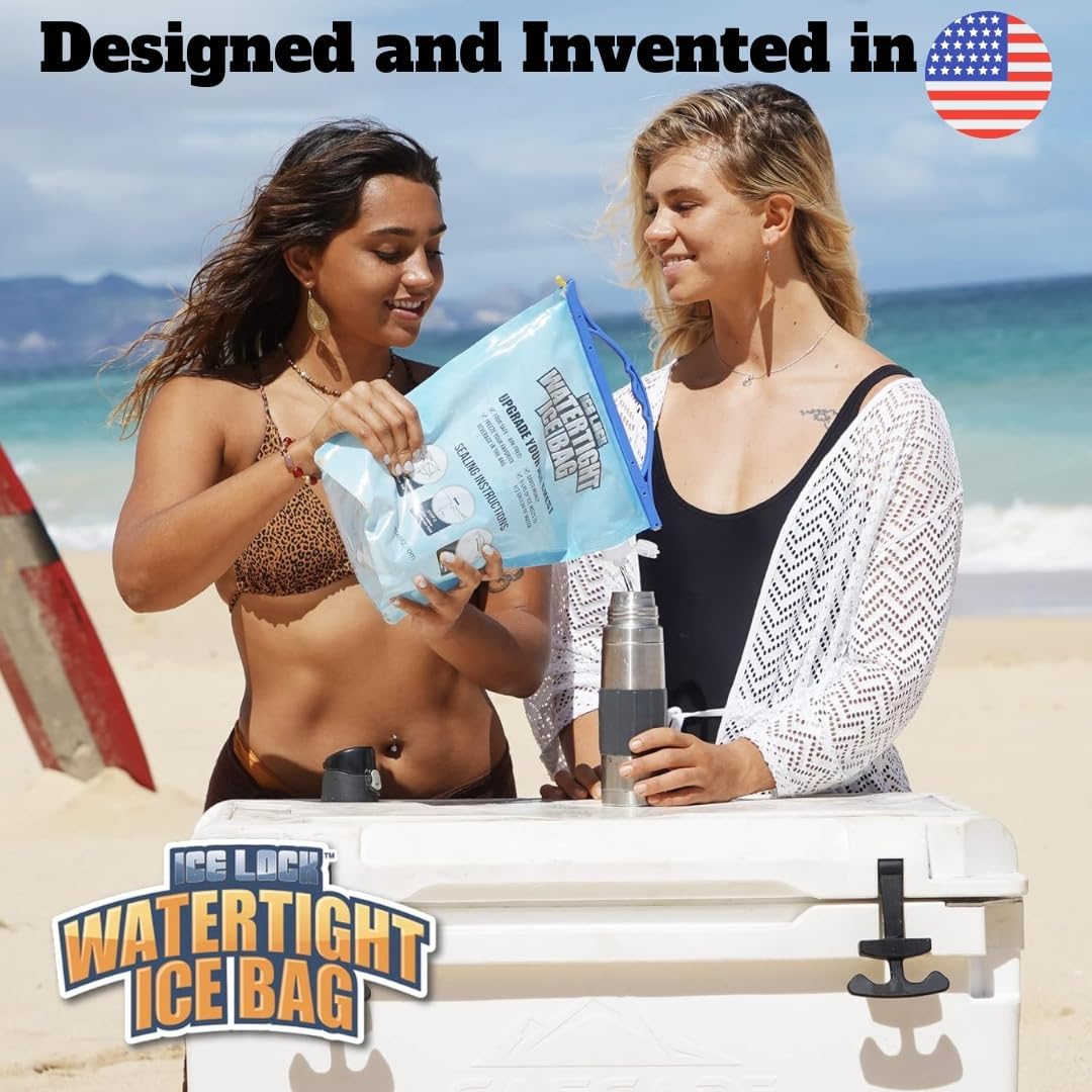 🧊 Large Leakproof Reusable Ice Bag for Coolers