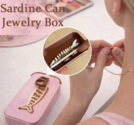 🔥Last Day Limited Sale🐟Sardines Jewelry Box | Vintage Sardine Tin Design