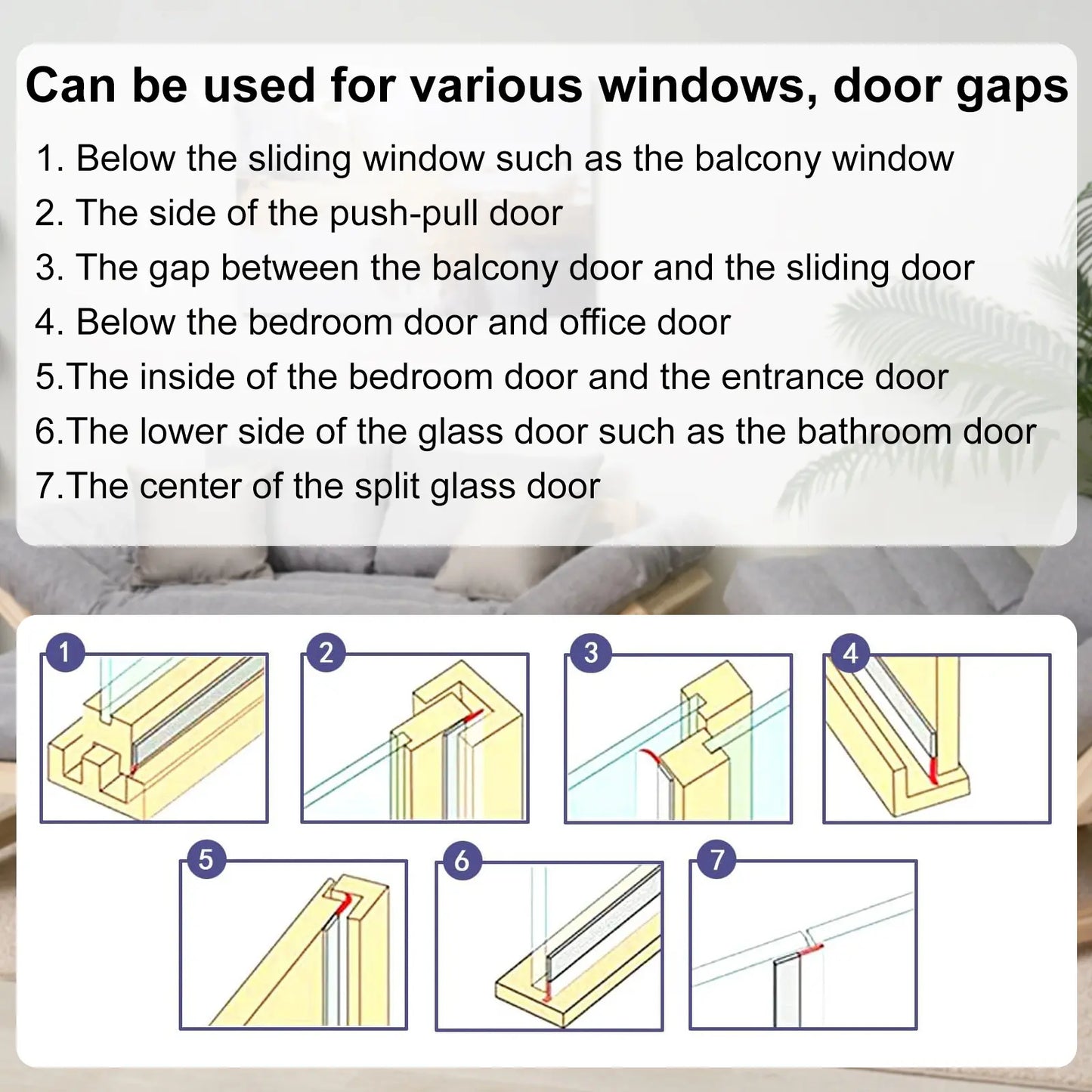 🏠 16.4FT Draft-Proof Door & Window Seal Strip
