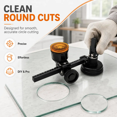🛠️ Cortador de círculos ajustable para vidrio y azulejos – Herramienta de precisión con ventosa