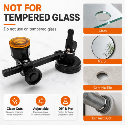 🛠️ Adjustable Glass & Tile Circle Cutter – Precision Suction Cup Tool