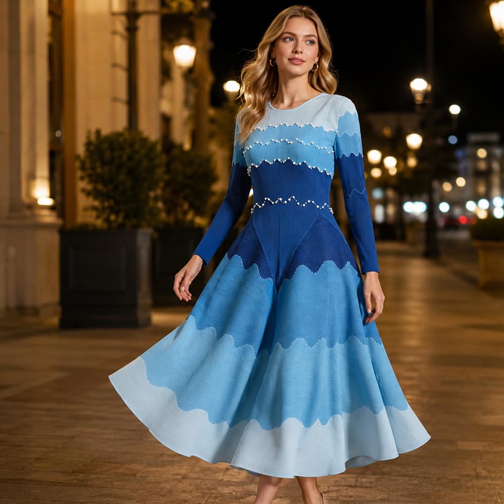 2026 New One-Size Pearl Stretch Church Midi Dress🔥 Discounts of up to 49%!