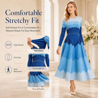 2026 New One-Size Pearl Stretch Church Midi Dress🔥 Discounts of up to 49%!