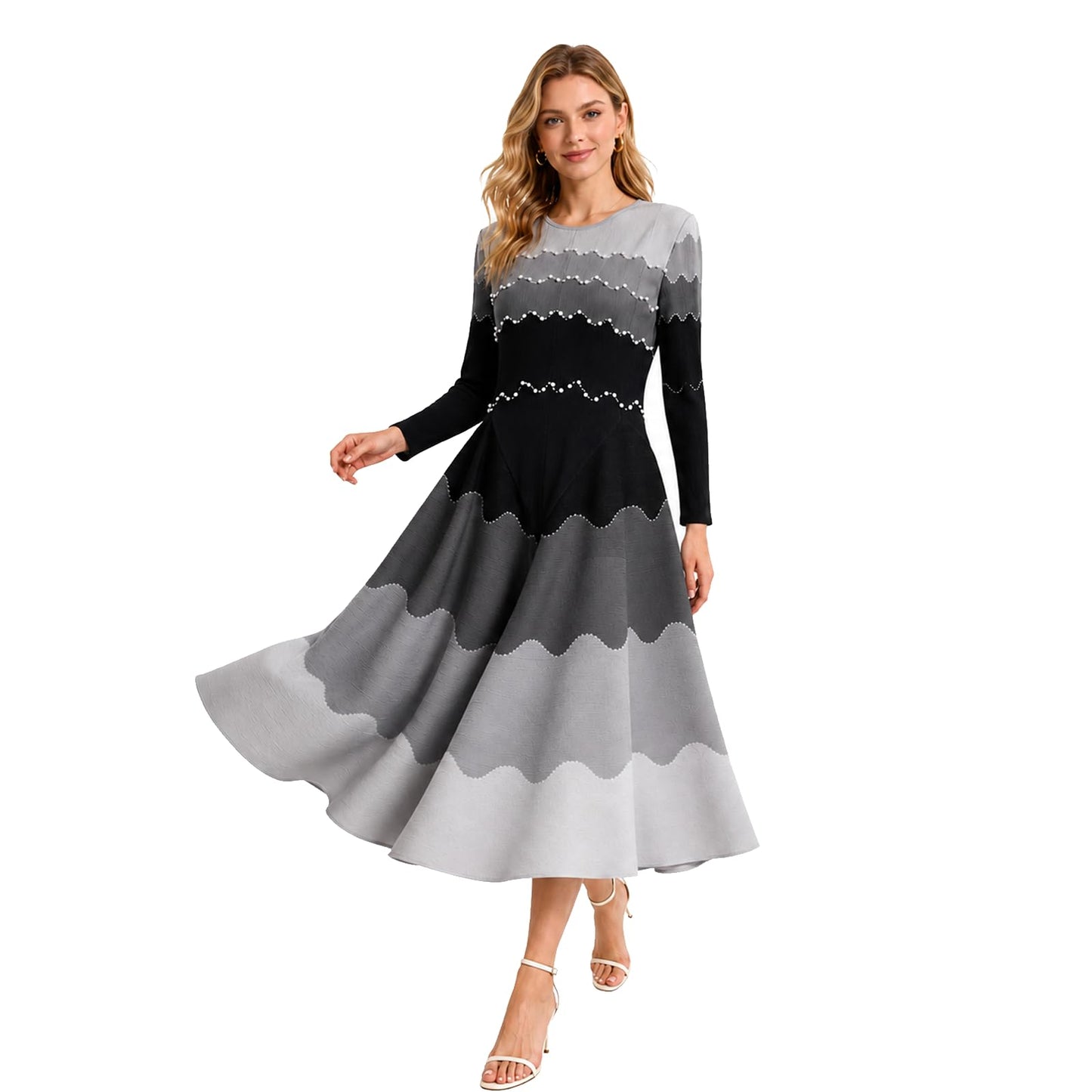2026 New One-Size Pearl Stretch Church Midi Dress🔥 Discounts of up to 49%!