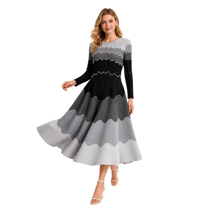 2026 New One-Size Pearl Stretch Church Midi Dress🔥 Discounts of up to 49%!