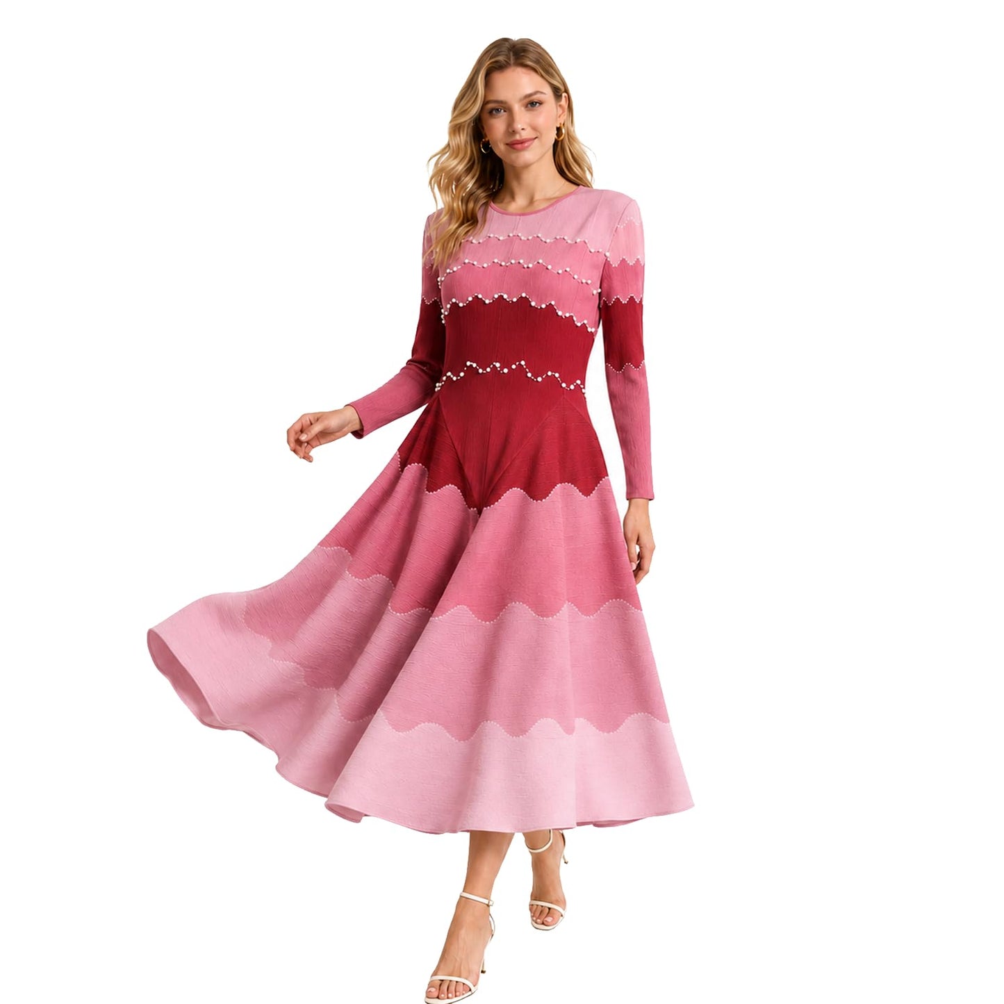 2026 New One-Size Pearl Stretch Church Midi Dress🔥 Discounts of up to 49%!