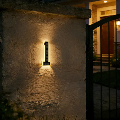 6.7 Inch Solar Lighted House Numbers for Outside Lighting