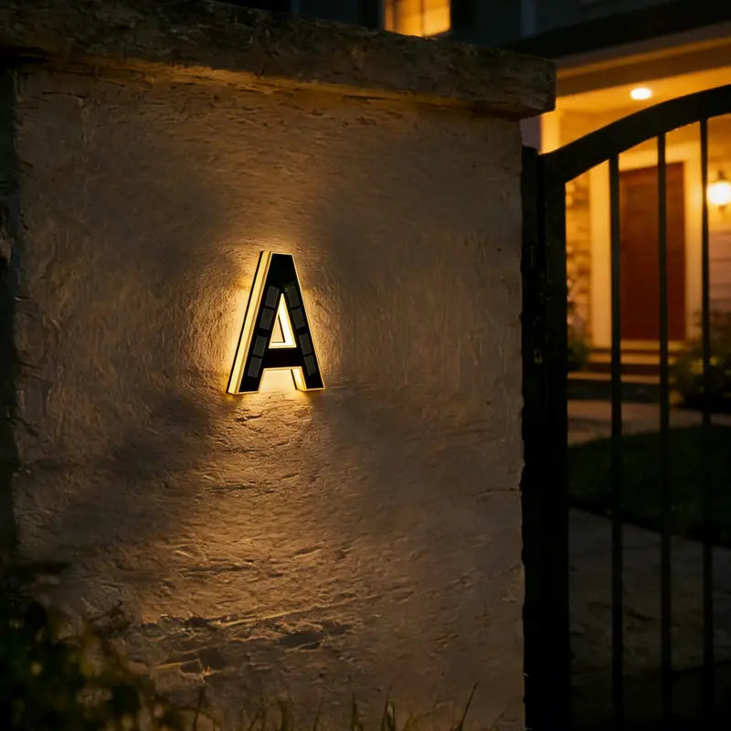 6.7 Inch Solar Lighted House Numbers for Outside Lighting