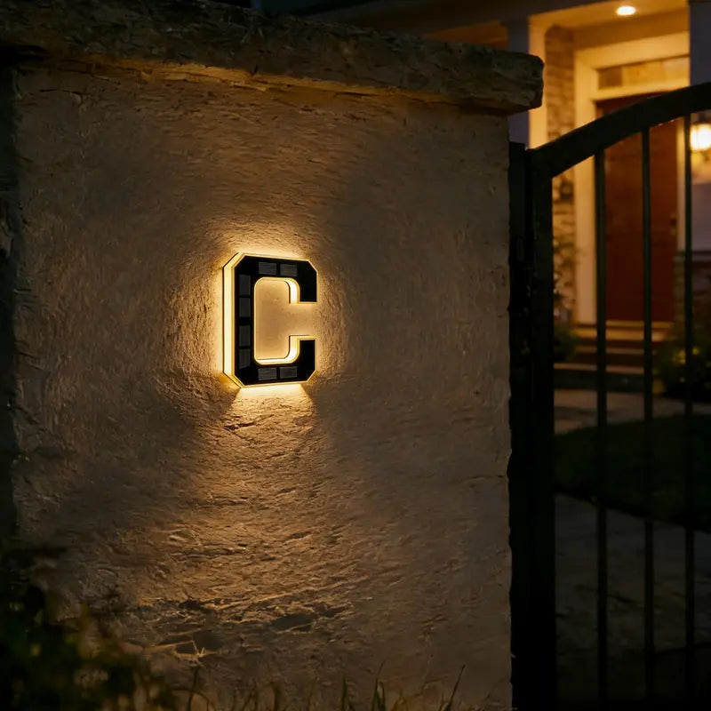 6.7 Inch Solar Lighted House Numbers for Outside Lighting