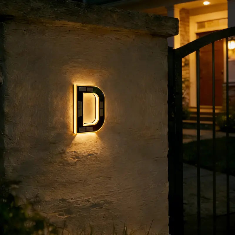 6.7 Inch Solar Lighted House Numbers for Outside Lighting