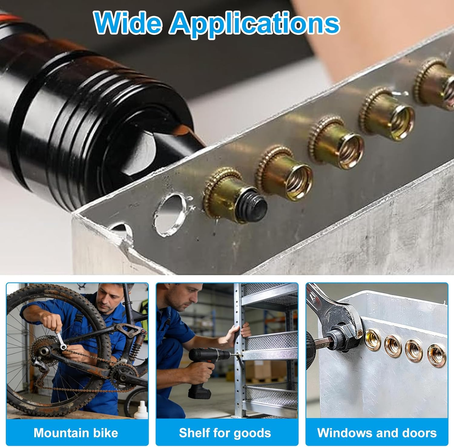 🔩 Heavy-Duty Rivet Nut Kit – M3–M10