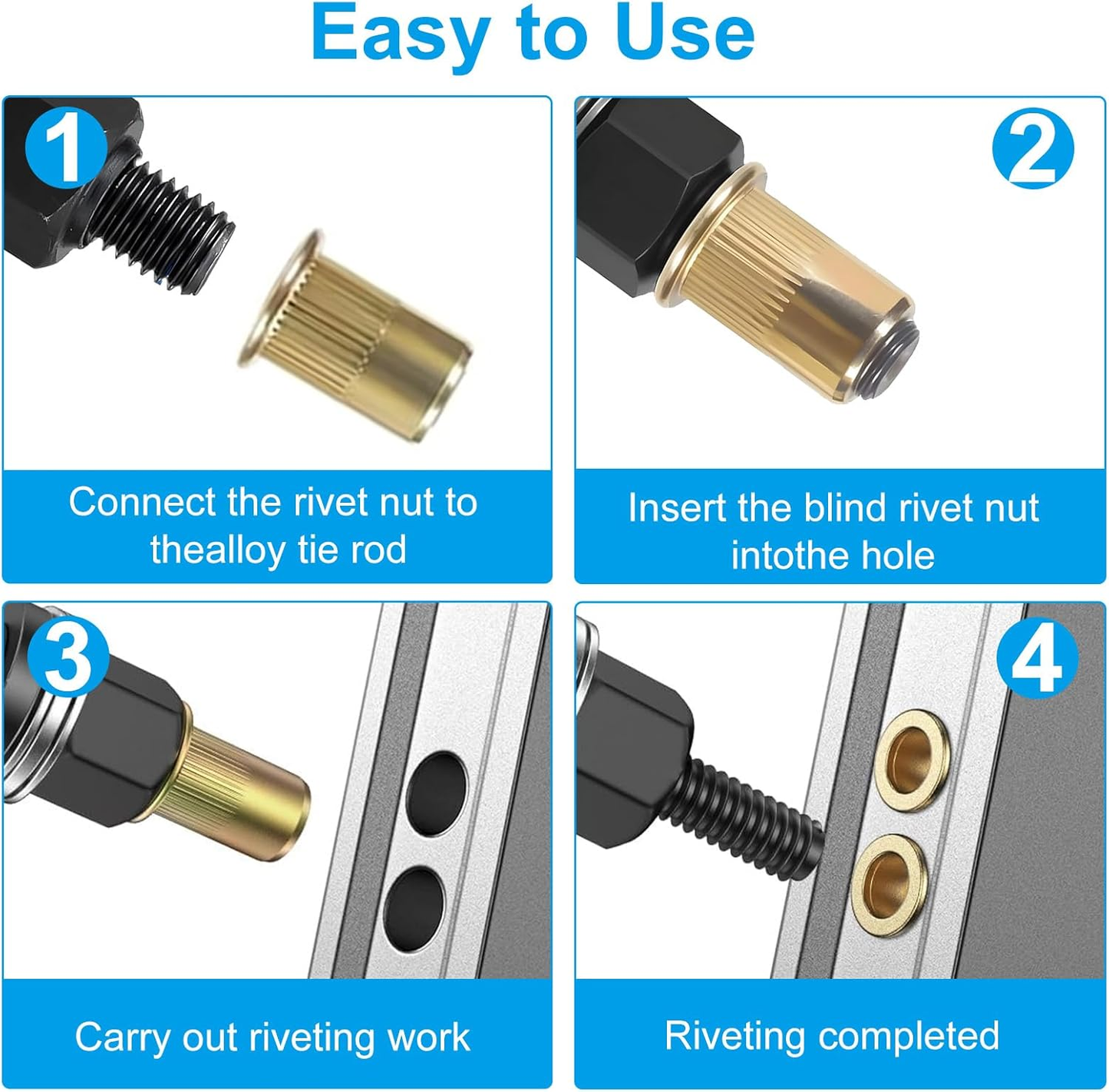 🔩 Heavy-Duty Rivet Nut Kit – M3–M10