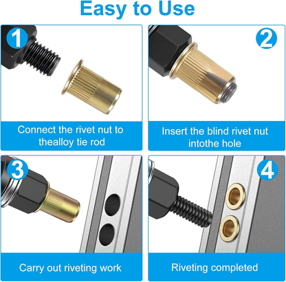 🔩 Heavy-Duty Rivet Nut Kit – M3–M10