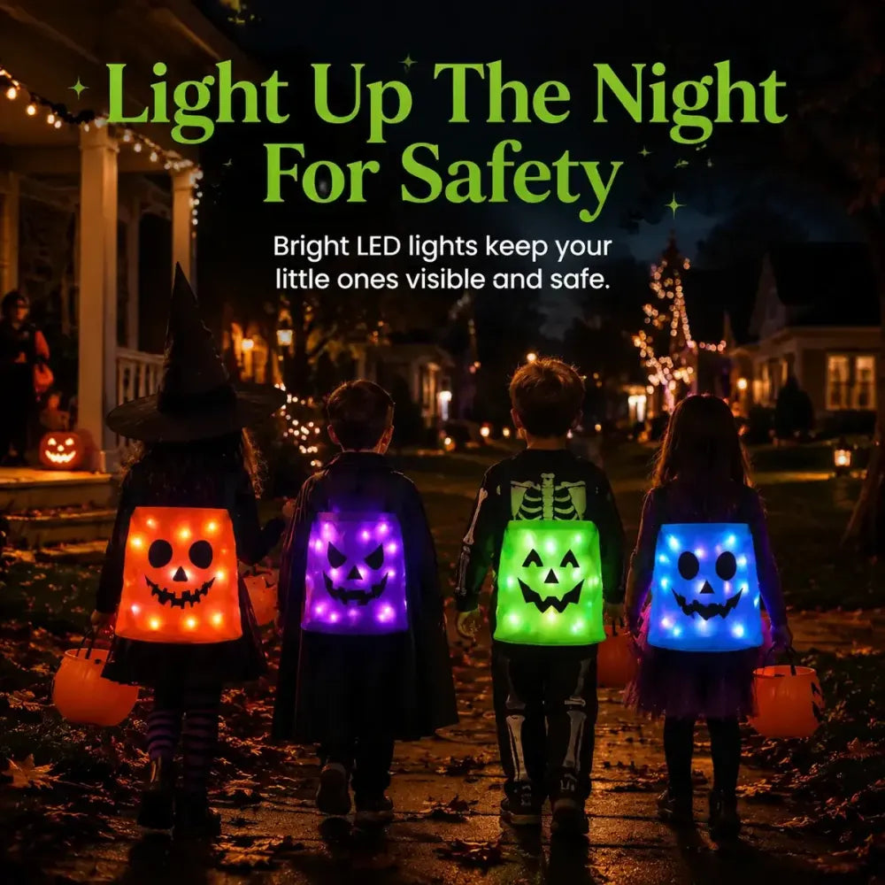 Light-Up Halloween Candy Bucket Set