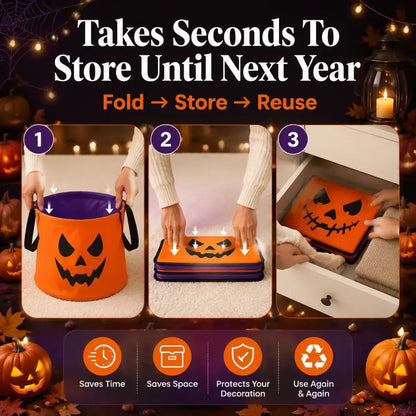 Light-Up Halloween Candy Bucket Set
