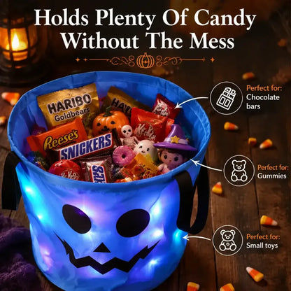 Light-Up Halloween Candy Bucket Set