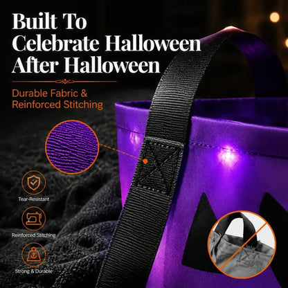 Light-Up Halloween Candy Bucket Set