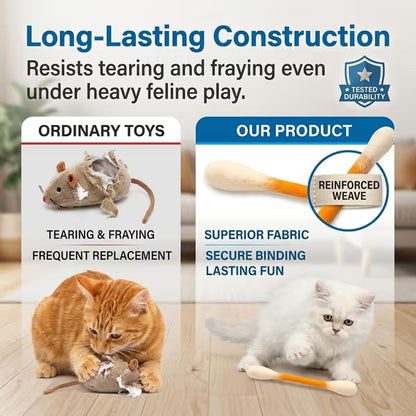 6Pack Cotton Swabs Cat Toys with Catnip