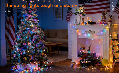✨11,5m Lichterkette, 100 LED Stecker für Außenbereich Lichterkette-8 Modi