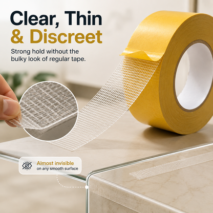 Heavy-Duty Double-Sided Mesh Tape — Waterproof, Residue-Free, Extra Strong Hold