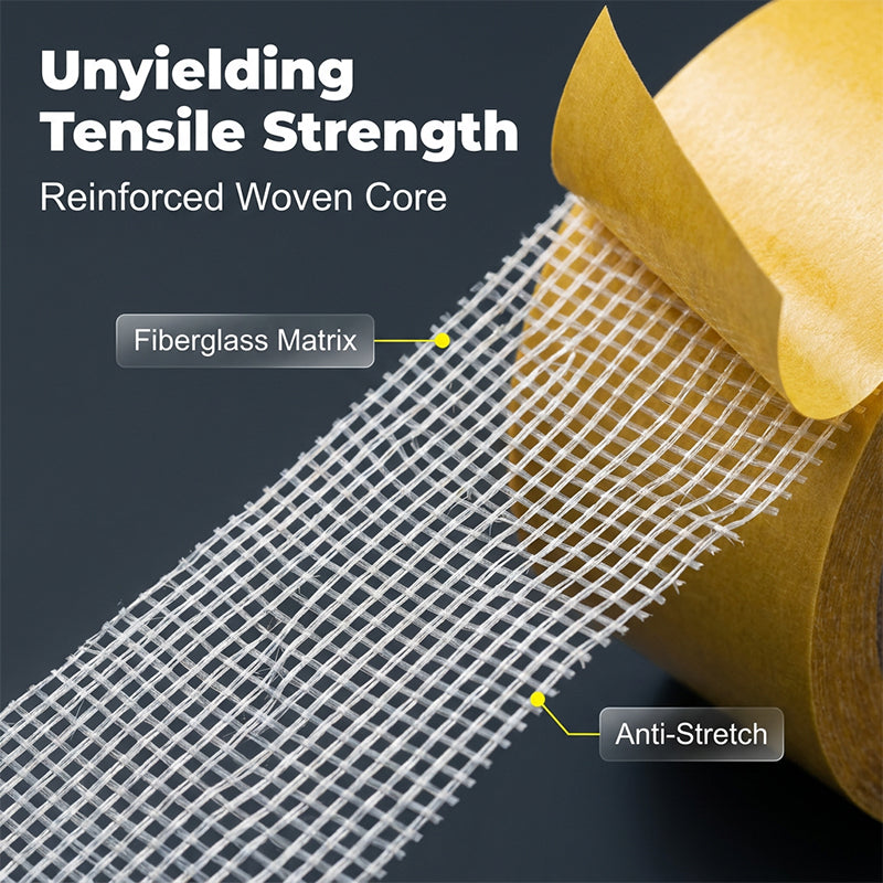 Heavy-Duty Double-Sided Mesh Tape — Waterproof, Residue-Free, Extra Strong Hold