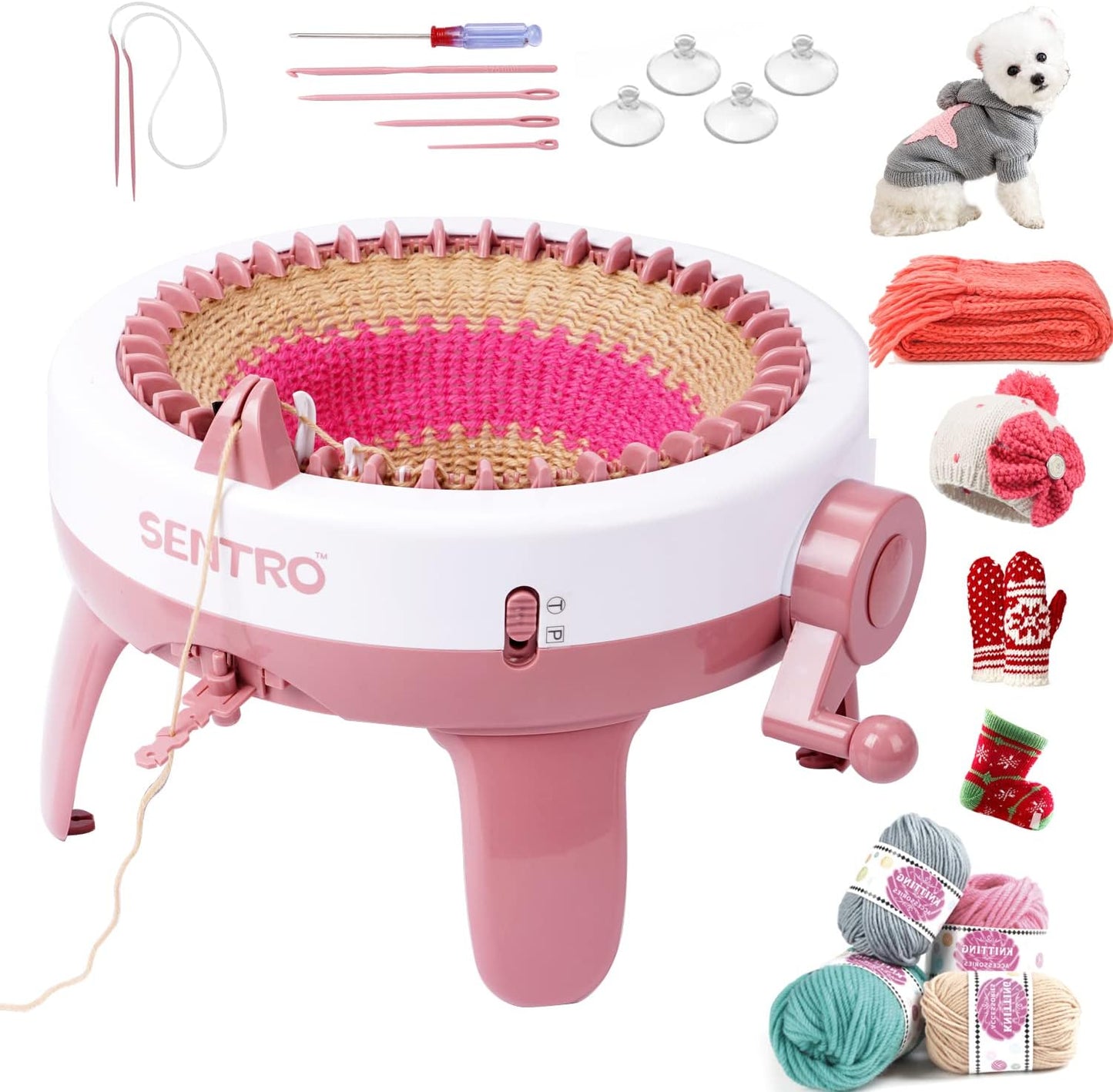 48-Needle Smart Knitting Machine with Row Counter