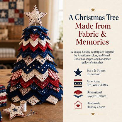 🎃 Halloween Patchwork Tree Quilt Kit – Easy Layered Fabric Holiday Décor