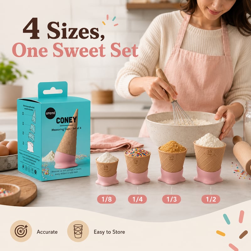 🍦Ice Cream Measuring Cups Set –Cute Measuring Cups