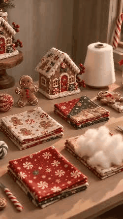 🎅 Santa Claus Patchwork-Baum-Quilt-Set – Einfache geschichtete Stoff-Feiertagsdekoration
