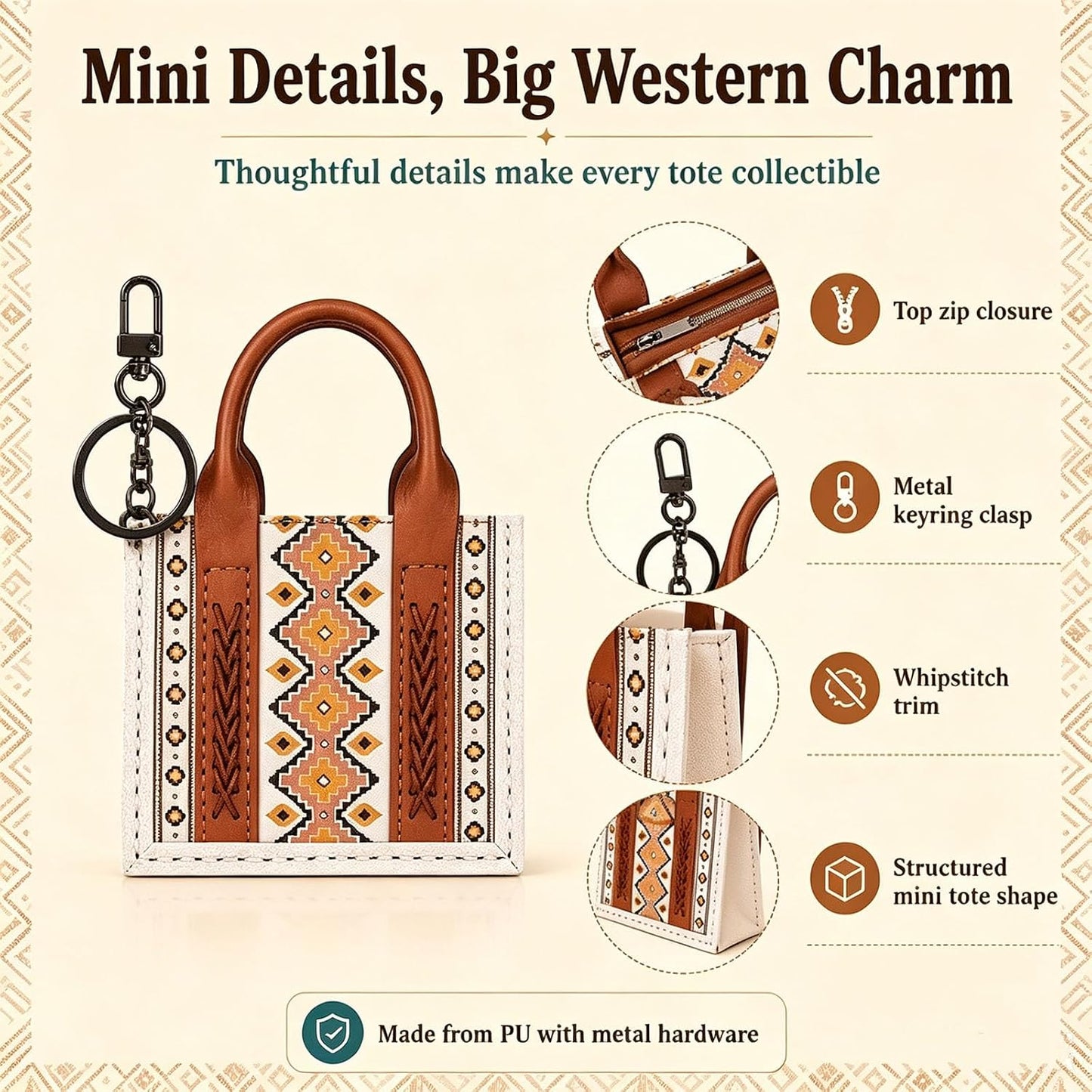 Southwestern Mini Tote Blind Box | Mystery Key Charm Collection