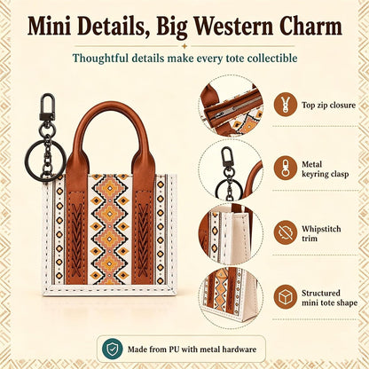 Southwestern Mini Tote Blind Box | Mystery Key Charm Collection