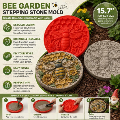 🌻 Reusable Garden Stepping Stone Mold | DIY Concrete Art Mold