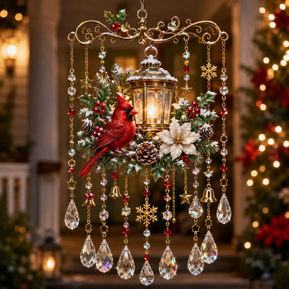 Handmade Christmas Stained Glass Window Hanging