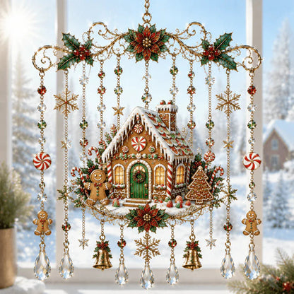 Handmade Christmas Stained Glass Window Hanging