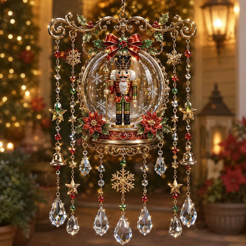 Handmade Christmas Stained Glass Window Hanging