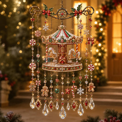 Handmade Christmas Stained Glass Window Hanging