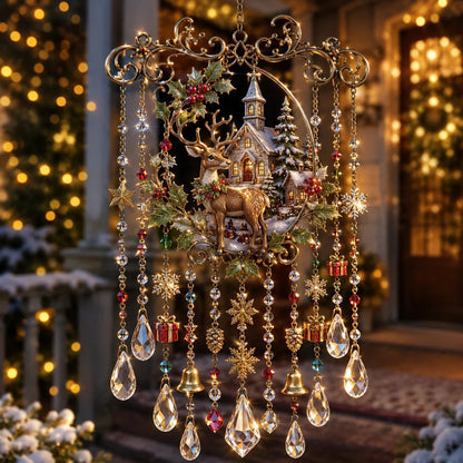 Handmade Christmas Stained Glass Window Hanging