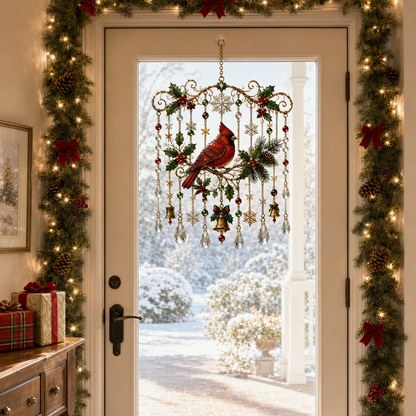 Handmade Christmas Stained Glass Window Hanging