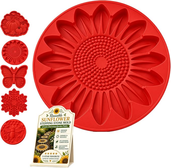 Wiederverwendbare Form für Garten-Trittsteine | DIY-Gussform für Betonkunst