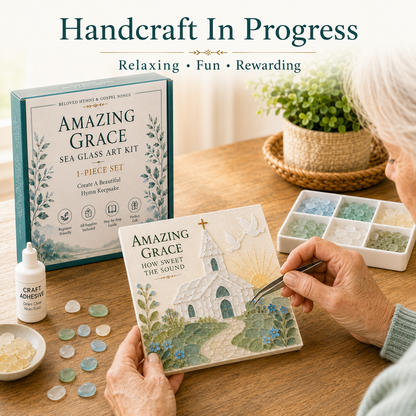 🎵 Beloved Hymns & Gospel Songs Sea Glass Art Kit
