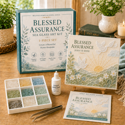 🎵 Beloved Hymns & Gospel Songs Sea Glass Art Kit